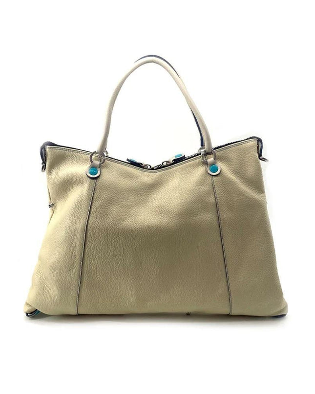 Gabs Borsa Donna Shopper Trasformabile in Pelle Lino Panna - MARIO SPATARELLA