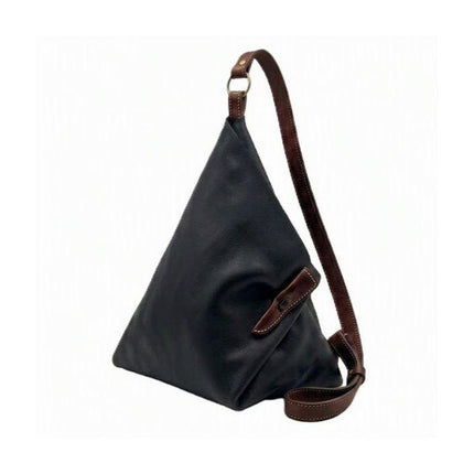 Spatarella Borsa Sacca a Tracolla in Pelle Nera SPOKE BLACK Spatarella 