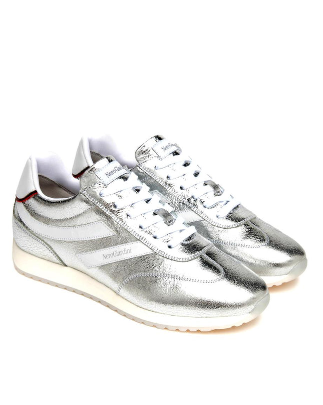 NeroGiardini Sneakers Bassa Donna in Pelle Argento E615163D ARGENTO 700 Nero Giardini 