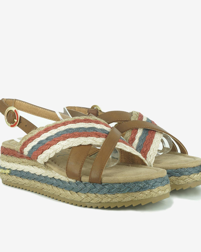 Sandali Donna con Zeppa KIM FLAG CROSS NAVY Wrangler 
