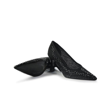 Exe Decollete Strass Gioiello Tacco Alto Nero - MARIO SPATARELLA