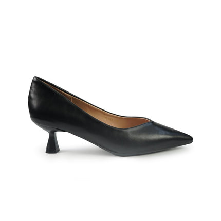 Francesco Milano Decollete in Pelle Nero Tacco Rocchetto F05-03A BLACK Francesco Milano 