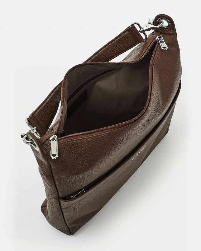 Mandarina Duck Borsa Donna Multitasche in Pelle Marrone Chocolat FZTA2 MELLOW LEATHER MILK CHOCOLATE Mandarina Duck 