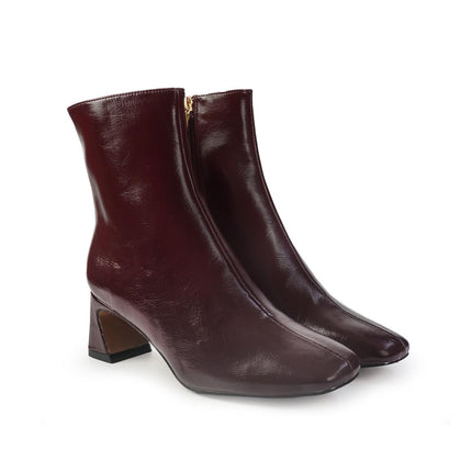 Exe Stivaletti Donna con Tacco in Naplak Vino EX2031 BURGUNDY Exe 