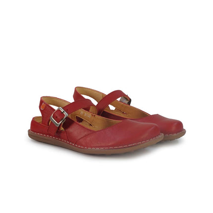 Jungla Sandalo Donna Ballerina Pump Bassa in Pelle Rossa 8148 ROJO Jungla 