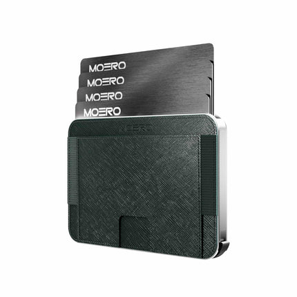 Moero M2 Pro Saffiano Green Portafoglio Slim M2 PRO SAFFIANO GREEN CARD GREY Moero 