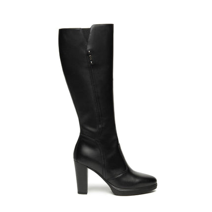 Nero Giardini Stivali Donna con Tacco e Plateau in Pelle Nero I514610D NERO 100 Nero Giardini 