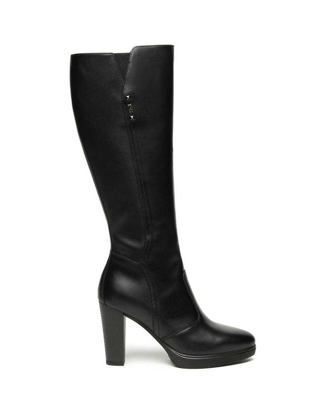 Nero Giardini Stivali Donna con Tacco e Plateau in Pelle Nero I514610D NERO 100 Nero Giardini 