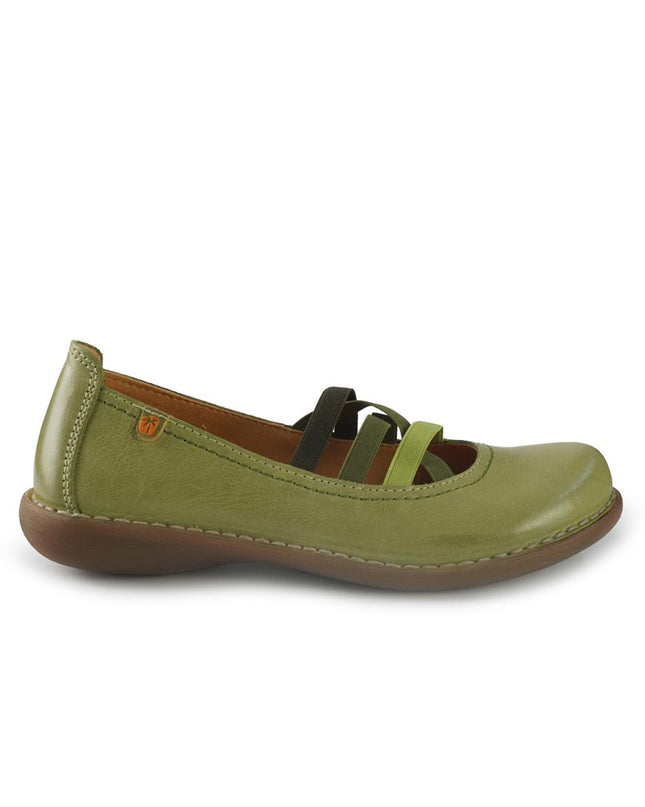 Jungla Ballerine in Pelle Multicolor Verde 4751 ARBEQUINA Jungla 