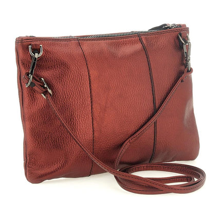 Gabs Pochette Donna con Tracolla in Pelle Mattone BEYONCE TG M LAMINATO BULL Gabs 