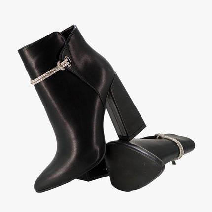 Stivaletti Donna a Punta Nero M4052 BLACK PELLE Exe 