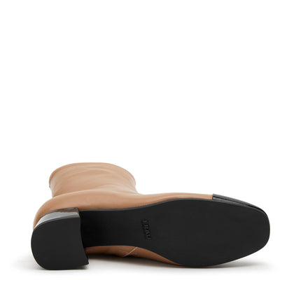 Stivaletti Donna Pelle Bicolore 66Q5 NOISETTE Frau 