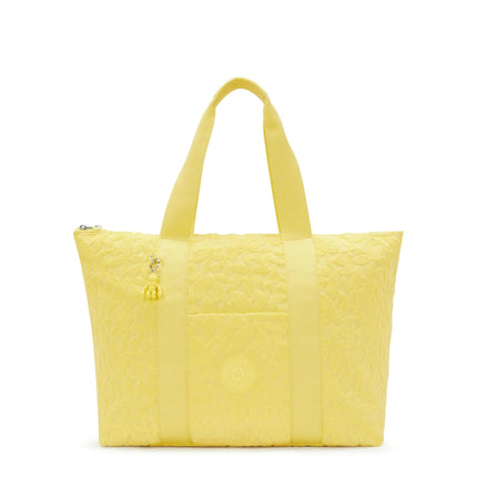 Kipling Borsone Shopper Viaggio Fantasia Giallo ART M RESORT BEACH LEAVES SUN Kipling 