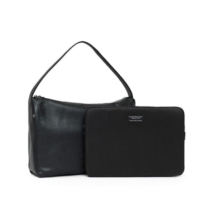 Mandarina Duck Borsa Donna Hobo con Custodia Pc 15 Pollici in Pelle Nero - MARIO SPATARELLA