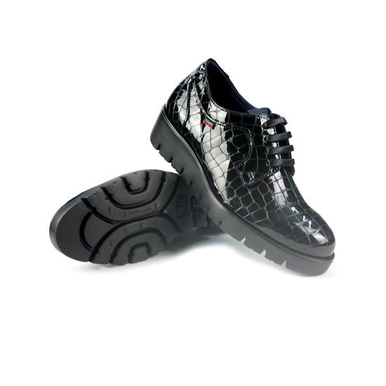 Stringate Donna Zeppa Vernice Cocco Nero 89844 HAMAN COCCO BLACK Callaghan 