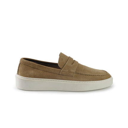 Vueva Mocassini Barca Uomo in Camoscio Beige MS638R03 BEIGE Vueva 