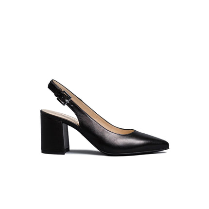 NeroGiardini Chanel a Punta in Pelle Nera - MARIO SPATARELLA