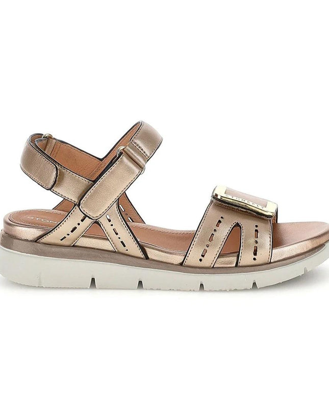 Stonefly Sandalo Basso Donna con Doppio Velcro in Pelle Laminata 223658 ELODY LASER SIMPLY Stonefly 