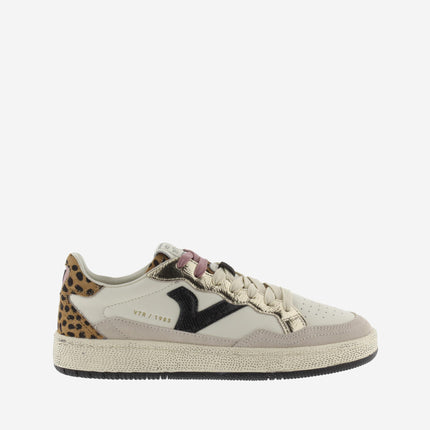 Victoria Sneakers Donna Bassa in Pelle Taupe Animalier Multi 8806114 SMASH ANIMALIER Victoria 