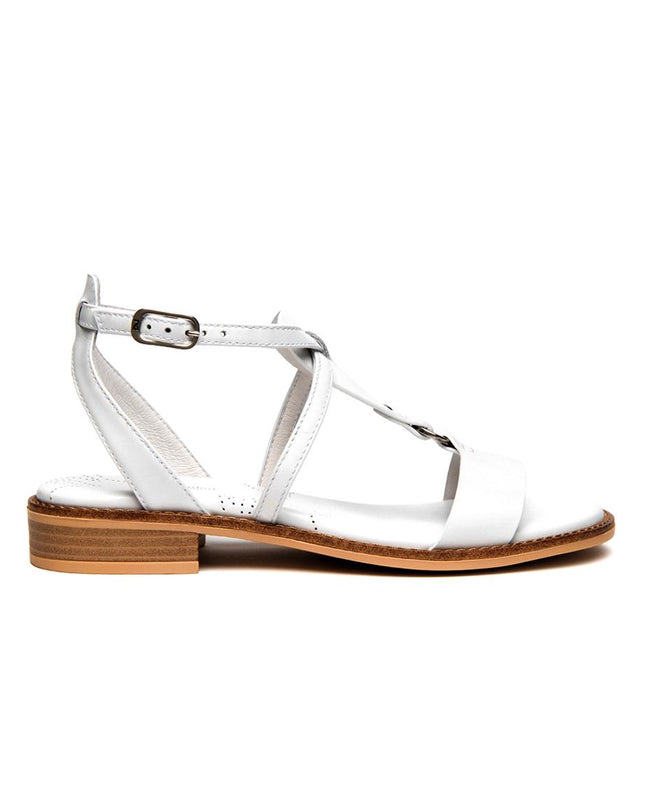 Nero Giardini Sandalo Donna Basso in Pelle Bianca E615895D BIANCO 707 Nero Giardini 