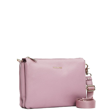 Mandarina Duck Pochette in Pelle Lilla con Tracolla FZT12 MELLOWLEATHER LILAC ROSE Mandarina Duck 