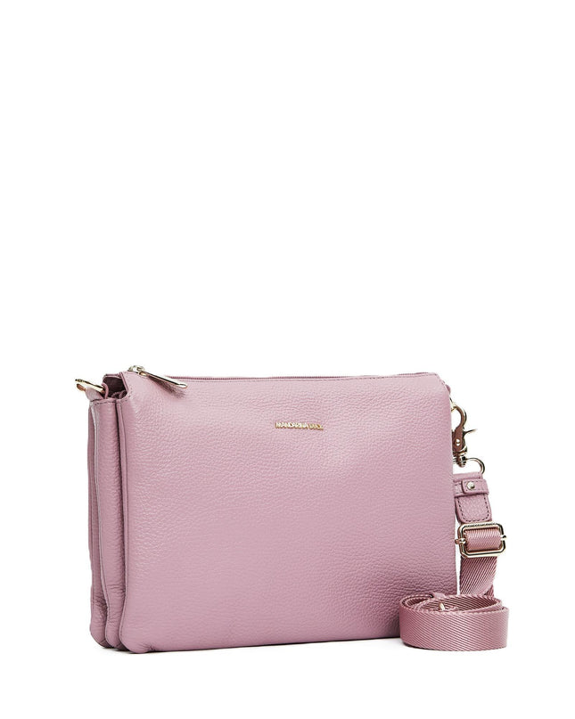 Mandarina Duck Pochette in Pelle Lilla con Tracolla FZT12 MELLOWLEATHER LILAC ROSE Mandarina Duck 