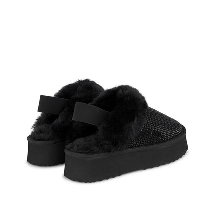 Pantafole Donna Imbottite Strass Nero I241047 CROSTA BLACK Alma en Pena 