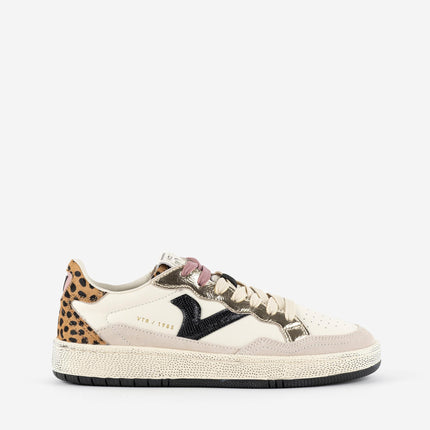 Victoria Sneakers Donna Bassa in Pelle Taupe Animalier Multi 8806114 SMASH ANIMALIER Victoria 