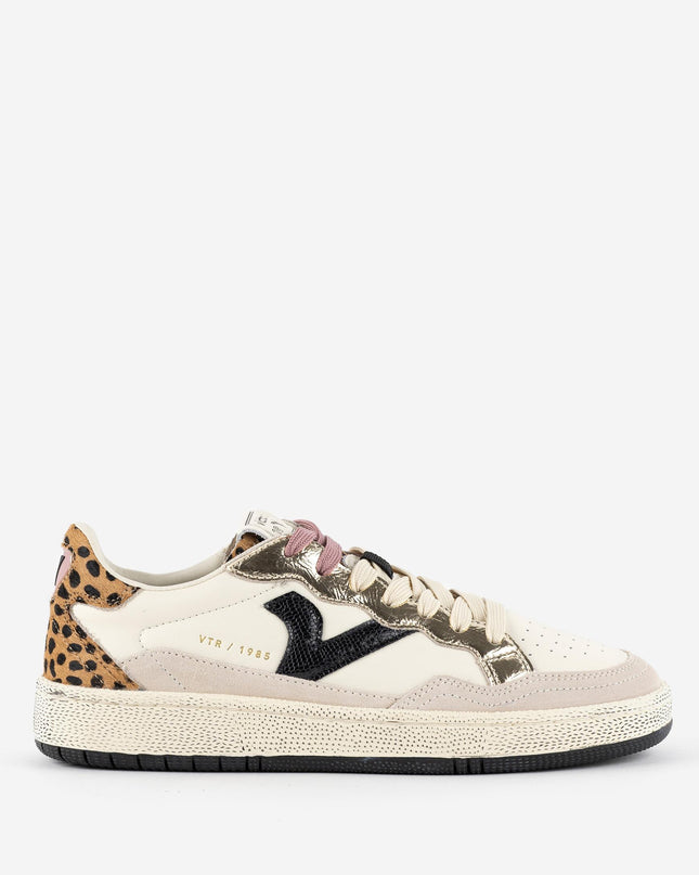 Victoria Sneakers Donna Bassa in Pelle Taupe Animalier Multi 8806114 SMASH ANIMALIER Victoria 