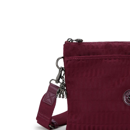 Kipling Borsa Pochette con Tracolla in Tessuto Maroon RIRI L MAROON Kipling 