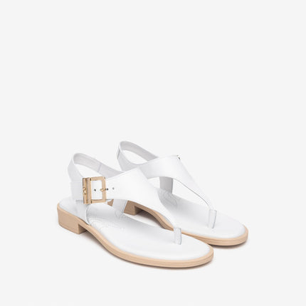 Nero Giardini Sandali Infradito Donna Bassi in Pelle Bianca E513405D BIANCO 707 Nero Giardini 