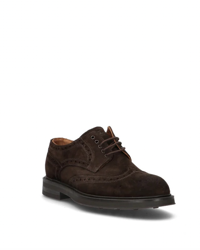 Francesine Oxford Uomo in Camoscio Marrone 73C5 PEPE Frau 