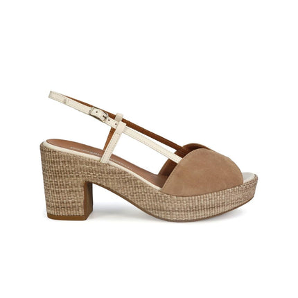 Gianmarco Sorelli Sandalo Donna con Tacco e Plateau in Pelle e Camoscio - MARIO SPATARELLA