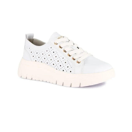 Grunland Sneakers Traforata Donna in Ecopelle Bianca - MARIO SPATARELLA