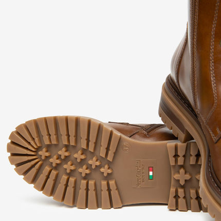 Nero Giardini Anfibi Donna in Pelle Cuoio - MARIO SPATARELLA