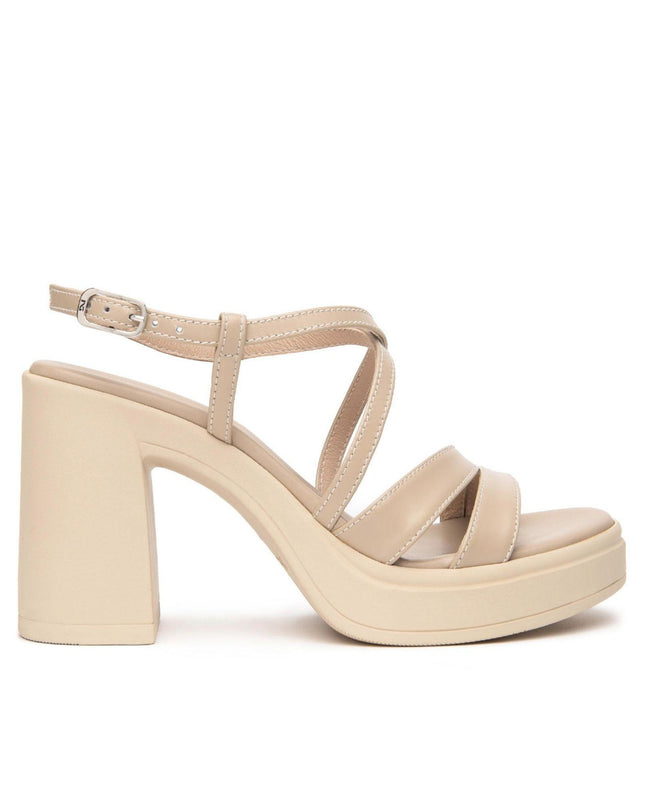 Nero Giardini Sandali Donna con Tacco Alto e Plateau in Pelle Lino - MARIO SPATARELLA