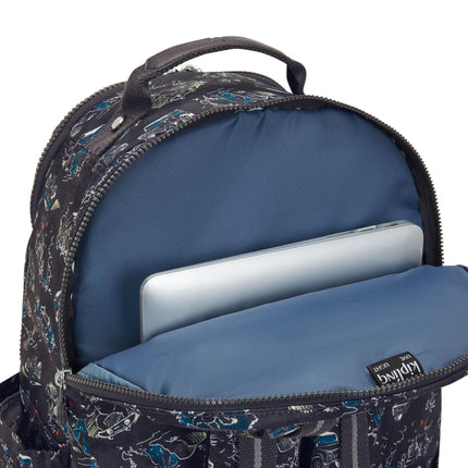 Zaino Porta Computer 15 Pollic Fantasiai Blu SEOUL COLLEGE JUNGLE FUN RACE Kipling 