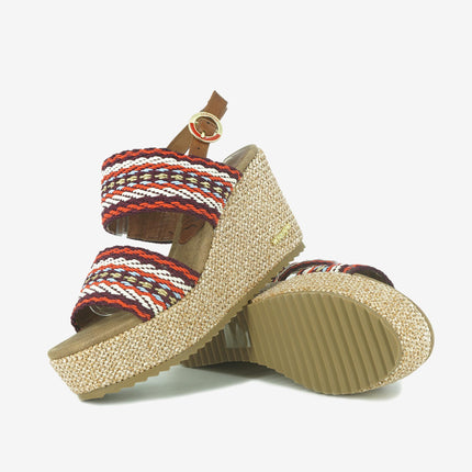 Sandali Donna con Zeppa MARBELLA MOONLIGHT RED Wrangler 