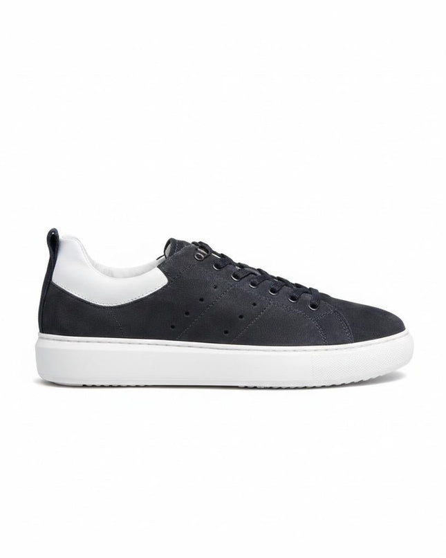 Nero Giardini Sneakers Uomo Bassa in Pelle Nabuk Blu - MARIO SPATARELLA