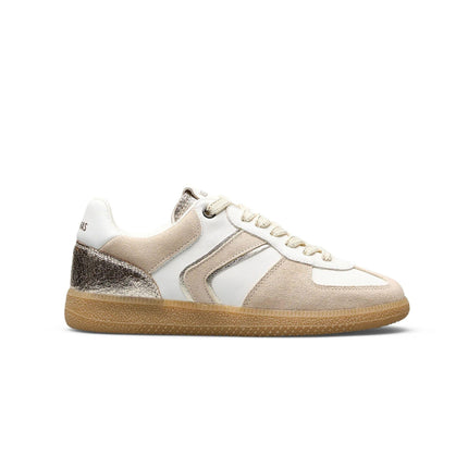 Verbenas Sneakers Bassa Donna in Pelle Bianca Profili Oro SORA SBIELA BLANCO ORO Verbenas 