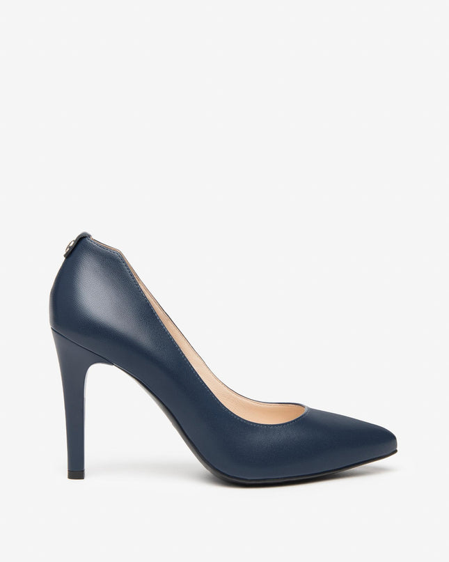 Decollete Tacco Spillo Pelle Blu Premium Collection E413500DE BLU 200 Nero Giardini 