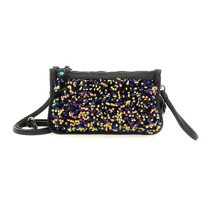 Gabs Borsetta in Pelle e Paillettes Disco Nero con Tracolla BELLA TG S DISCO Gabs 