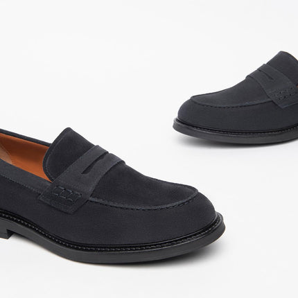 Nero Giardini Mocassini College Uomo in Camoscio Blu - MARIO SPATARELLA