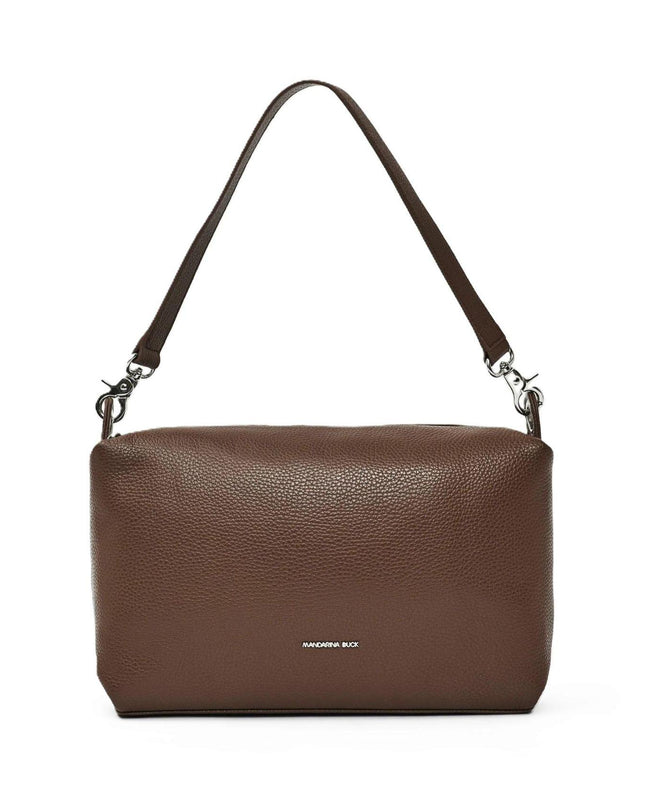 Mandarina Duck Borsa Donna a Spalla in Pelle Marrone FZTA6 MELLOW LEATHER MILK CHOCOLATE Mandarina Duck 