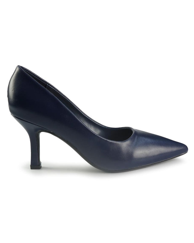 Francesco Milano Decollete a Punta in Pelle Blu A08-01A BLUE Francesco Milano 