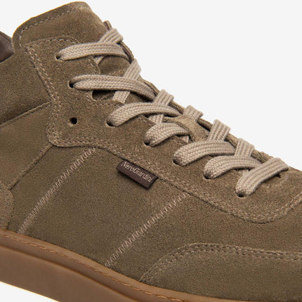 Nero Giardini Sneakers Alta Uomo in Camoscio Fango - MARIO SPATARELLA