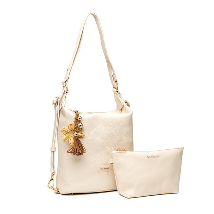 NeroGiardini Borsa Zaino Trasformabile in Pelle Panna E644142D PANNA 704 Nero Giardini Borse 