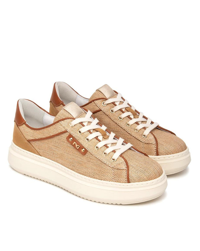 NeroGiardini Sneakers Donna in Pelle e Tessuto Ambra - MARIO SPATARELLA