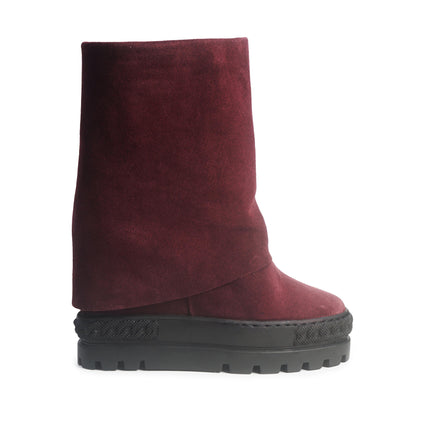Stivali Zeppa Camoscio Bordò 622 NINA BURGUNDY SUEDE Tsakiris Mallas 
