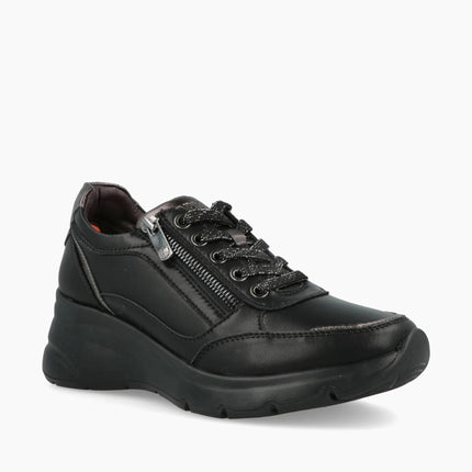 Impronte Sneakers Donna Lacci e Zip in Pelle Nero BARENA ZIP BLACK Impronte 